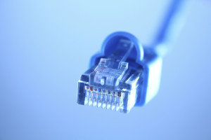 up close view of ethernet cable